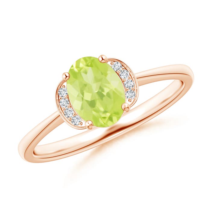 A - Peridot / 0.89 CT / 14 KT Rose Gold