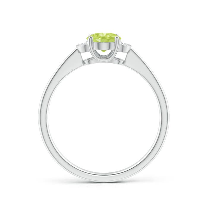 A - Peridot / 0.89 CT / 14 KT White Gold