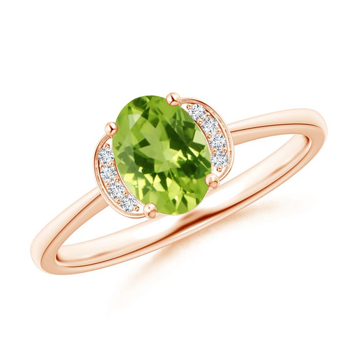 AAA - Peridot / 0.89 CT / 14 KT Rose Gold