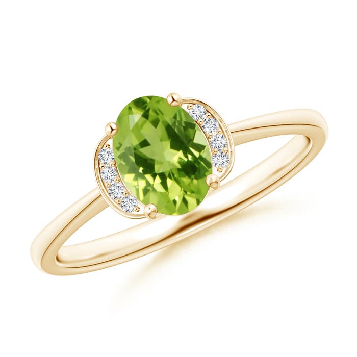 AAA - Peridot / 0.89 CT / 14 KT Yellow Gold