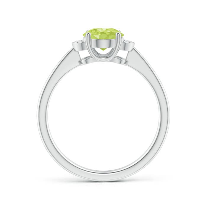 A - Peridot / 1.4 CT / 14 KT White Gold