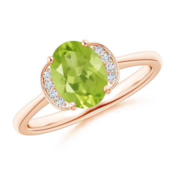 AA - Peridot / 1.4 CT / 14 KT Rose Gold