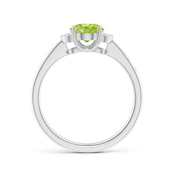 AA - Peridot / 1.4 CT / 14 KT White Gold