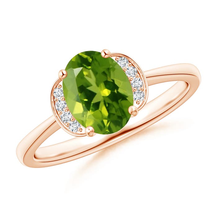 AAAA - Peridot / 1.4 CT / 14 KT Rose Gold