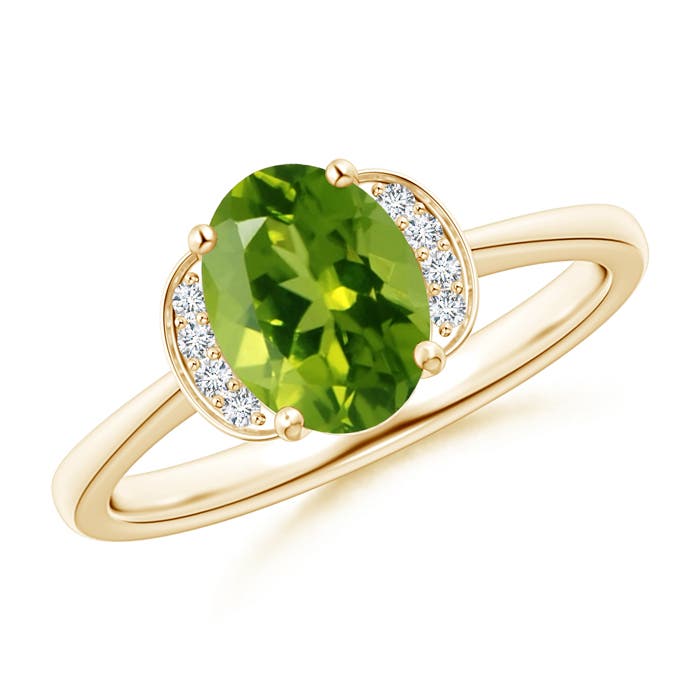 AAAA - Peridot / 1.4 CT / 14 KT Yellow Gold