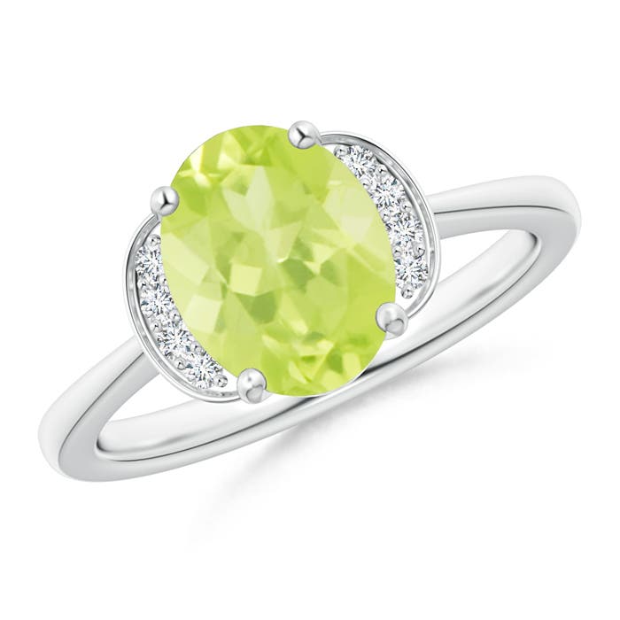 A - Peridot / 1.96 CT / 14 KT White Gold