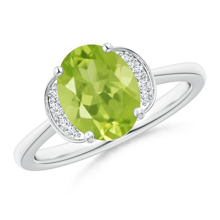 AA - Peridot / 1.96 CT / 14 KT White Gold