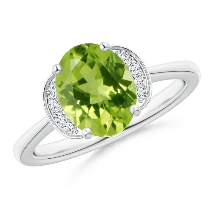 AAA - Peridot / 1.96 CT / 14 KT White Gold