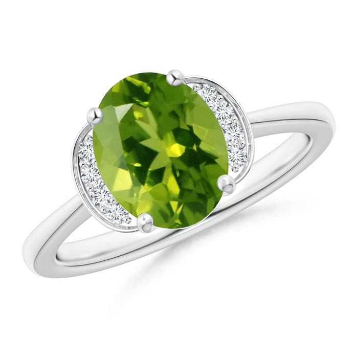 AAAA - Peridot / 1.96 CT / 14 KT White Gold