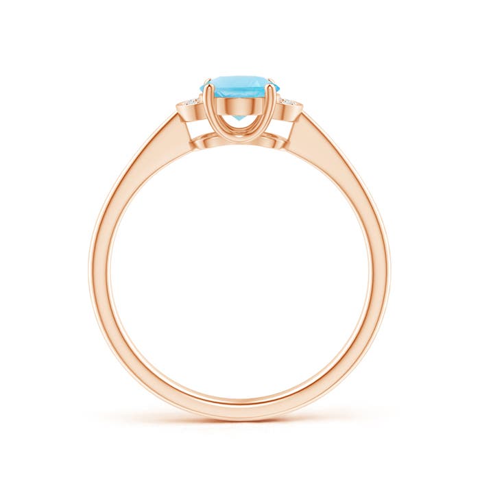 A - Swiss Blue Topaz / 0.99 CT / 14 KT Rose Gold