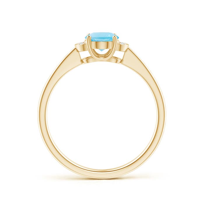 A - Swiss Blue Topaz / 0.99 CT / 14 KT Yellow Gold