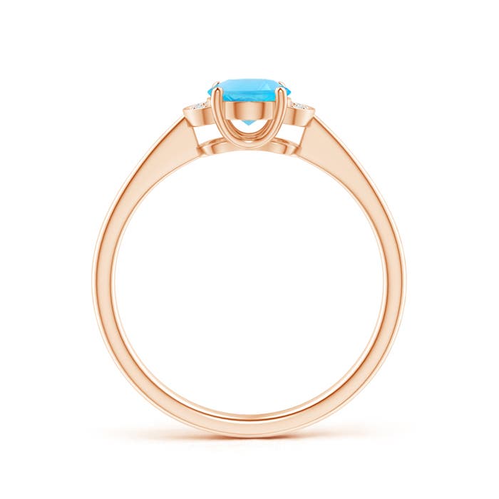 AA - Swiss Blue Topaz / 0.99 CT / 14 KT Rose Gold