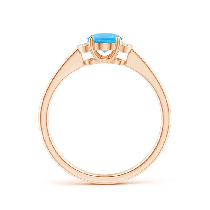 AAA - Swiss Blue Topaz / 0.99 CT / 14 KT Rose Gold