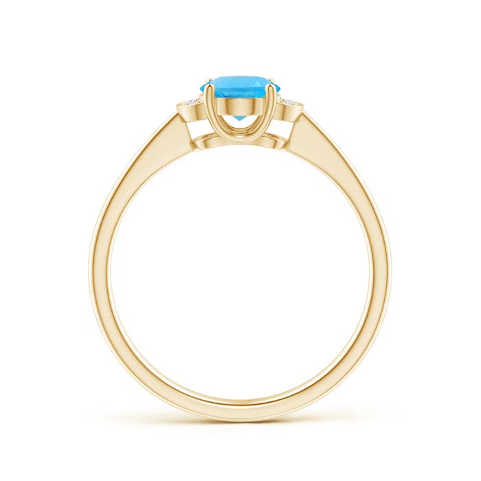 AAA - Swiss Blue Topaz / 0.99 CT / 14 KT Yellow Gold