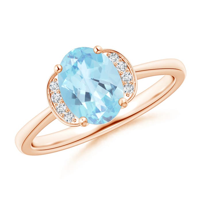 A - Swiss Blue Topaz / 1.55 CT / 14 KT Rose Gold