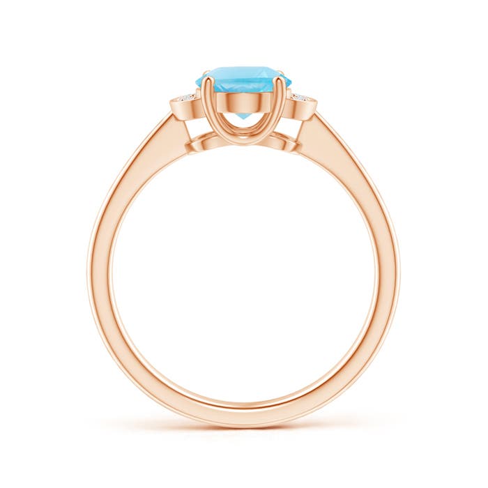 A - Swiss Blue Topaz / 1.55 CT / 14 KT Rose Gold