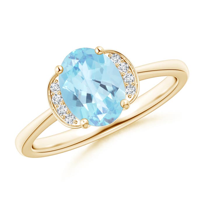 A - Swiss Blue Topaz / 1.55 CT / 14 KT Yellow Gold