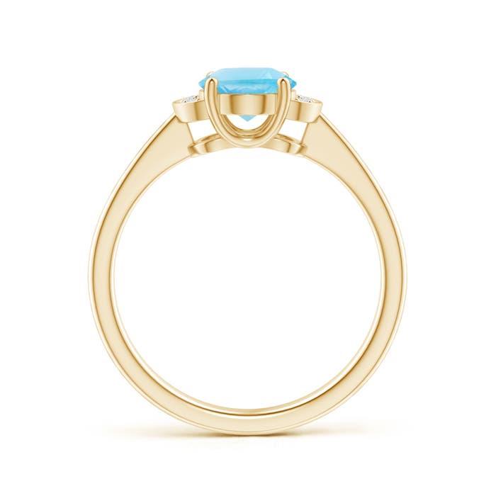 A - Swiss Blue Topaz / 1.55 CT / 14 KT Yellow Gold