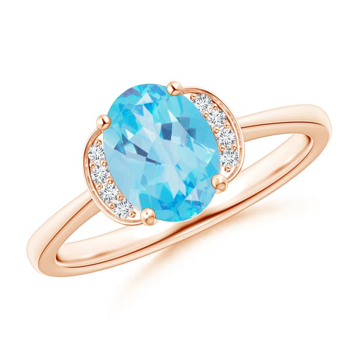 AA - Swiss Blue Topaz / 1.55 CT / 14 KT Rose Gold