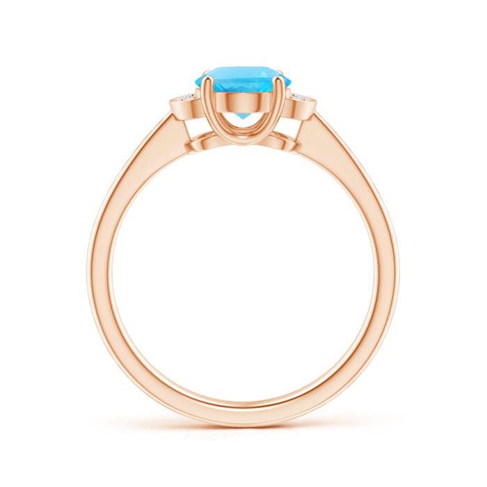 AA - Swiss Blue Topaz / 1.55 CT / 14 KT Rose Gold