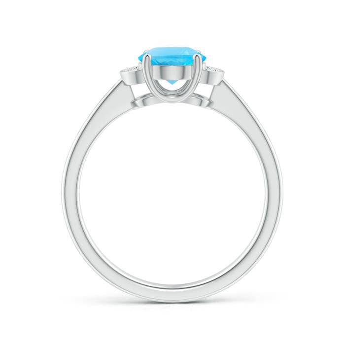 AA - Swiss Blue Topaz / 1.55 CT / 14 KT White Gold