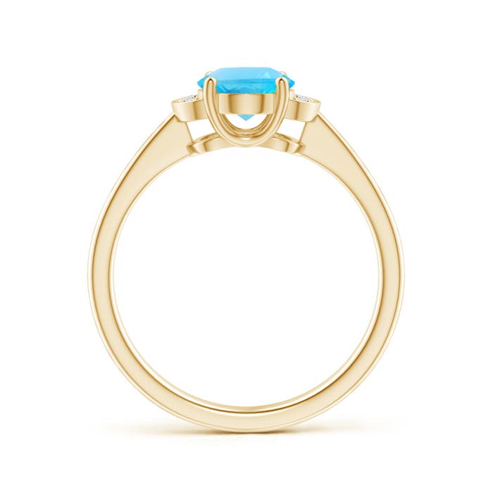 AA - Swiss Blue Topaz / 1.55 CT / 14 KT Yellow Gold