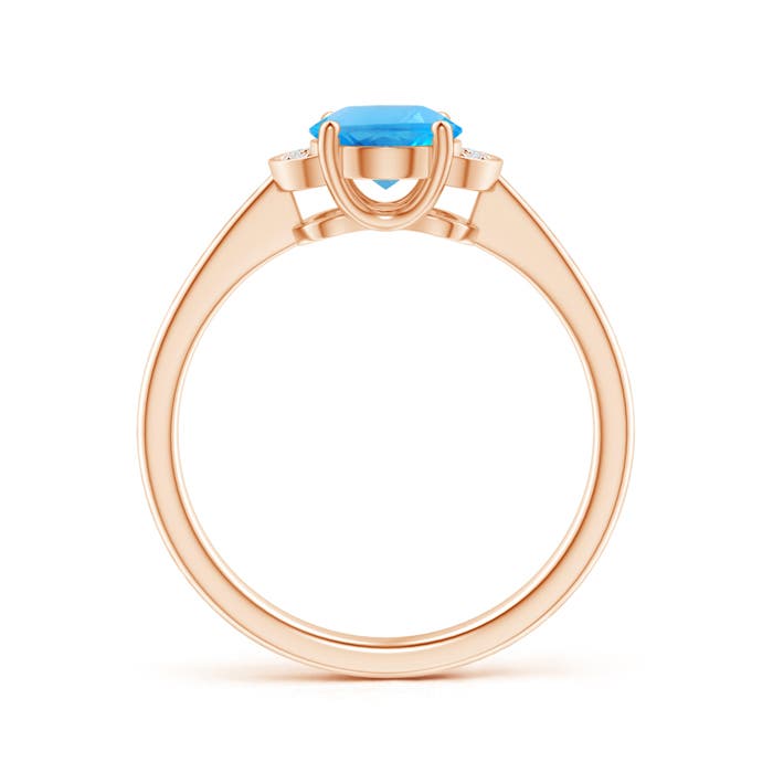 AAAA - Swiss Blue Topaz / 1.55 CT / 14 KT Rose Gold