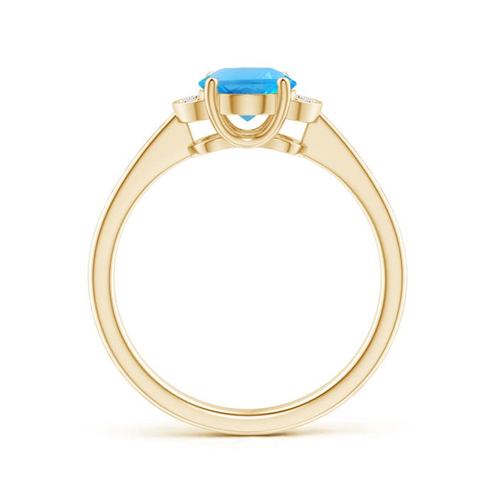 AAAA - Swiss Blue Topaz / 1.55 CT / 14 KT Yellow Gold