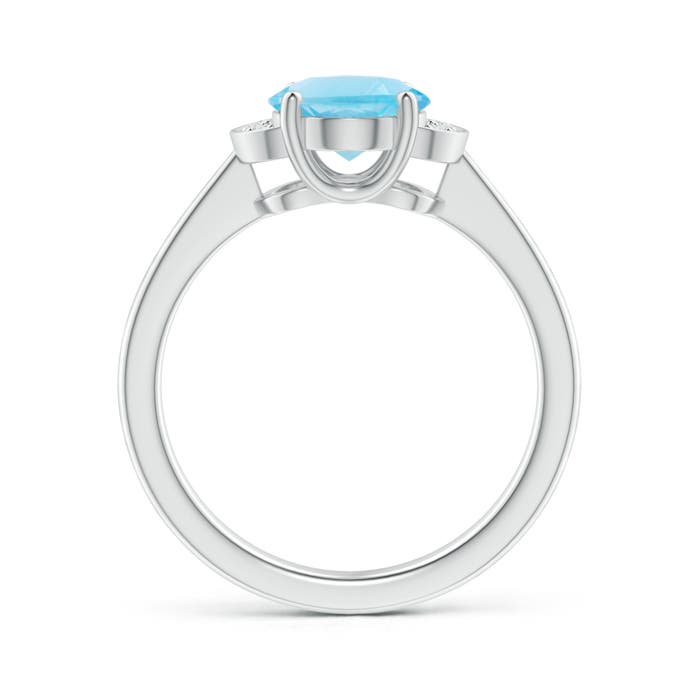 A - Swiss Blue Topaz / 2.31 CT / 14 KT White Gold