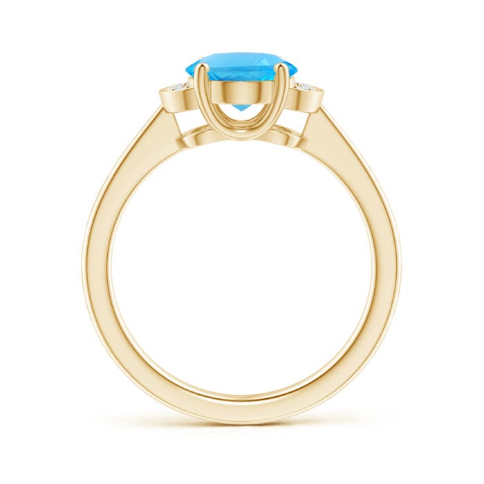 AAA - Swiss Blue Topaz / 2.31 CT / 14 KT Yellow Gold