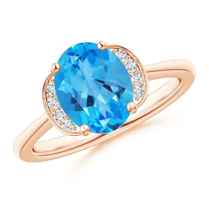 AAAA - Swiss Blue Topaz / 2.31 CT / 14 KT Rose Gold