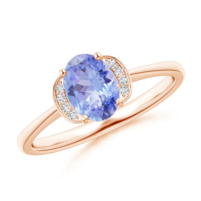 A - Tanzanite / 0.84 CT / 14 KT Rose Gold