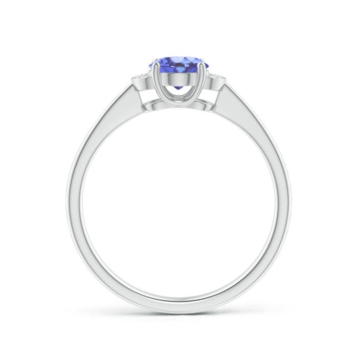 A - Tanzanite / 0.84 CT / 14 KT White Gold