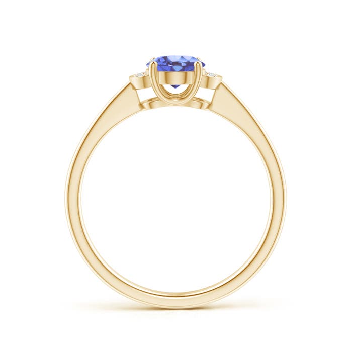 A - Tanzanite / 0.84 CT / 14 KT Yellow Gold