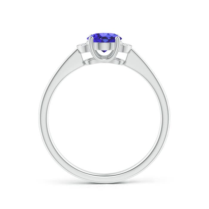 AA - Tanzanite / 0.84 CT / 14 KT White Gold