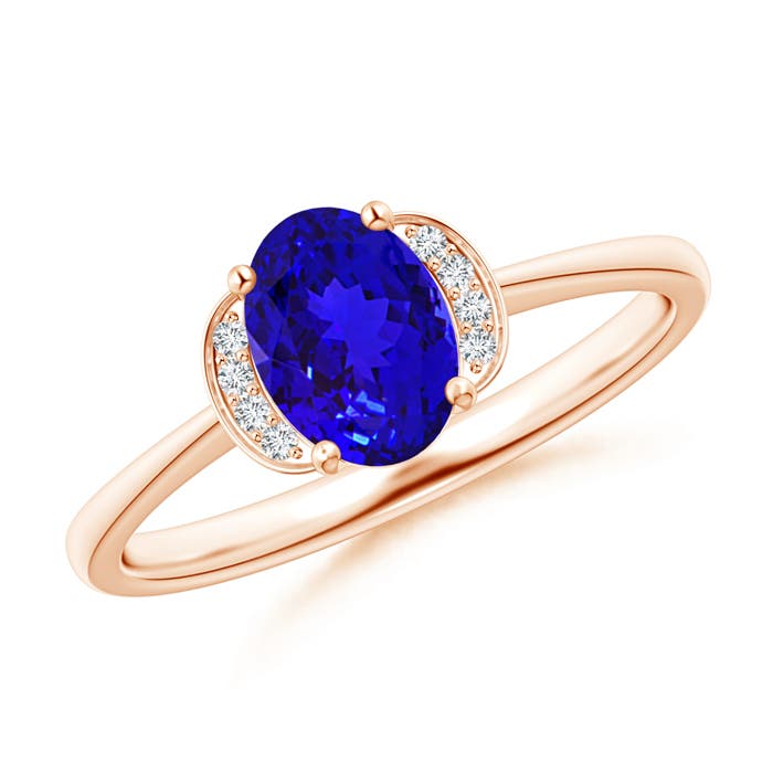 AAAA - Tanzanite / 0.84 CT / 14 KT Rose Gold