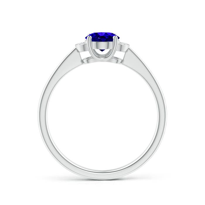 AAAA - Tanzanite / 0.84 CT / 14 KT White Gold