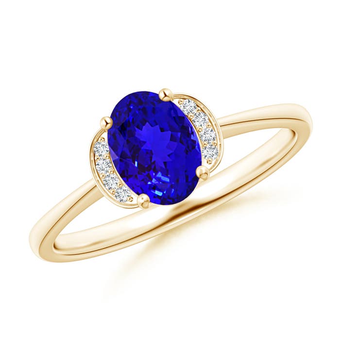 AAAA - Tanzanite / 0.84 CT / 14 KT Yellow Gold