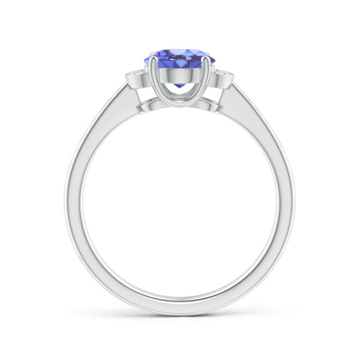 A - Tanzanite / 1.3 CT / 14 KT White Gold