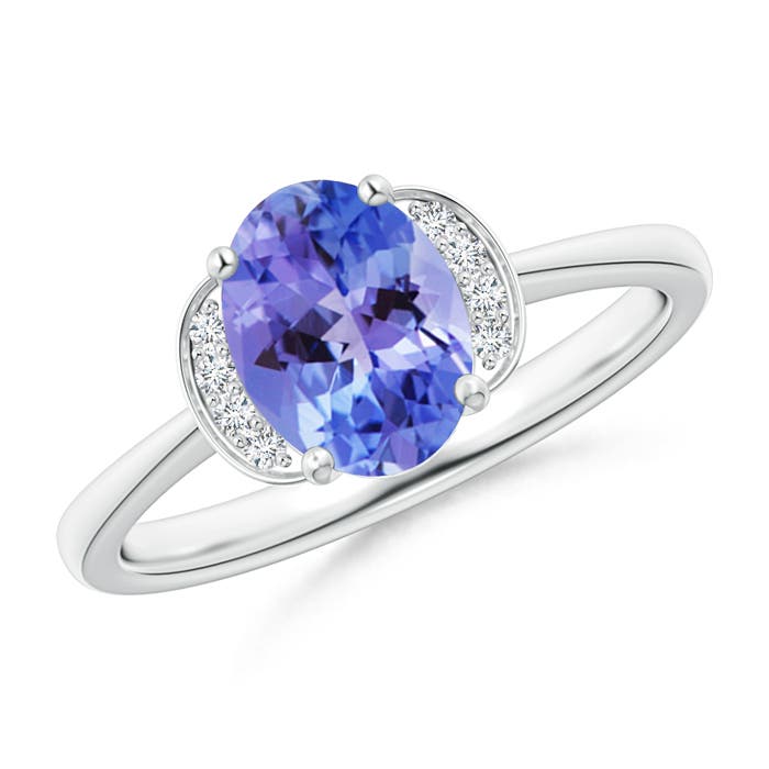 AA - Tanzanite / 1.3 CT / 14 KT White Gold