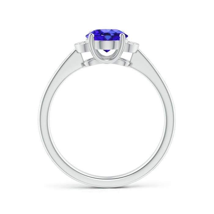 AAA - Tanzanite / 1.3 CT / 14 KT White Gold