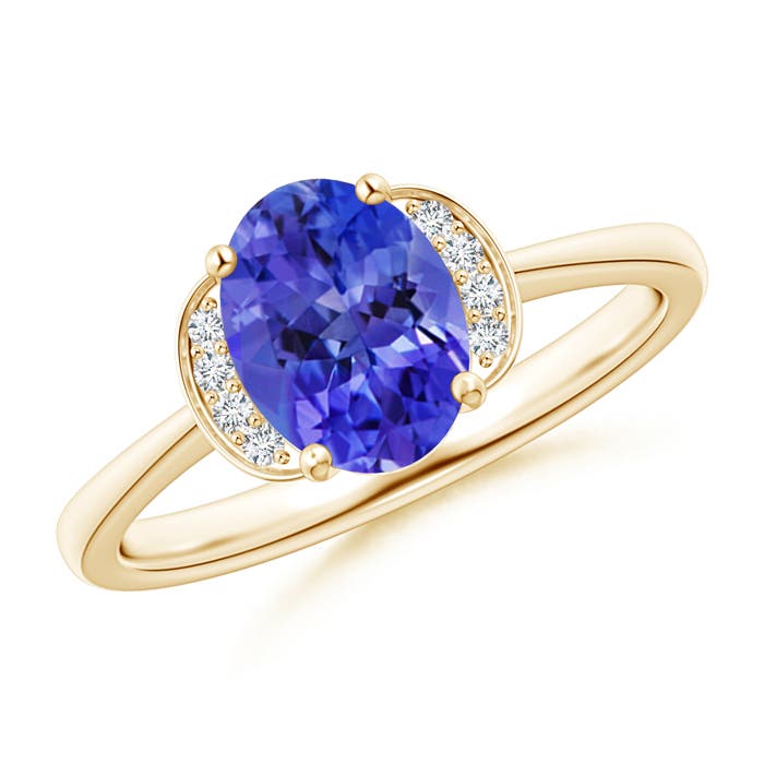 AAA - Tanzanite / 1.3 CT / 14 KT Yellow Gold