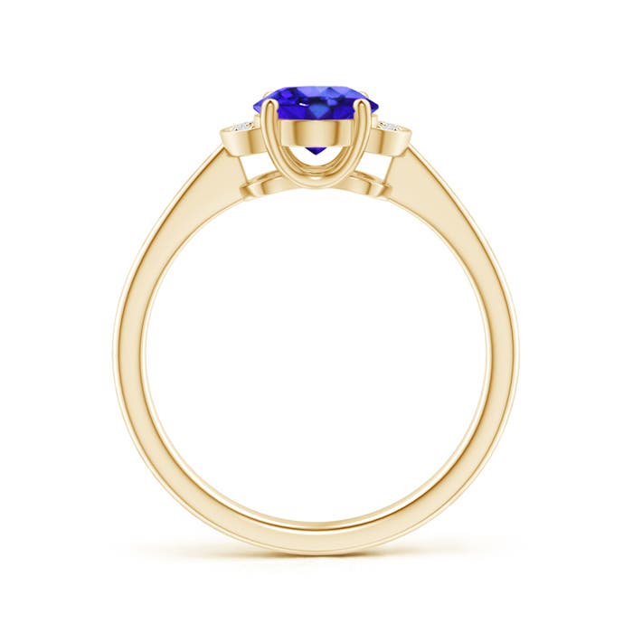 AAA - Tanzanite / 1.3 CT / 14 KT Yellow Gold