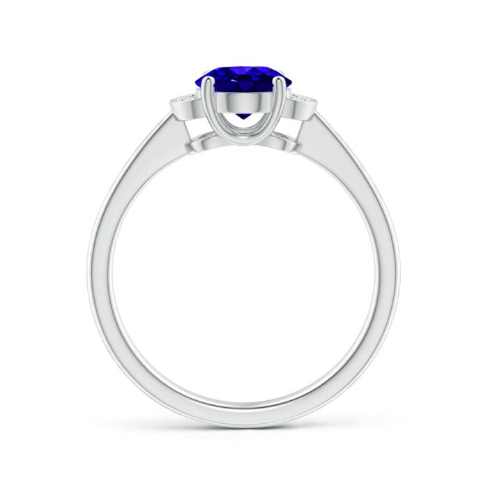 AAAA - Tanzanite / 1.3 CT / 14 KT White Gold