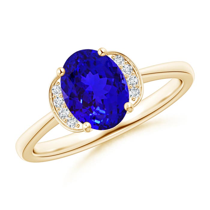 AAAA - Tanzanite / 1.3 CT / 14 KT Yellow Gold