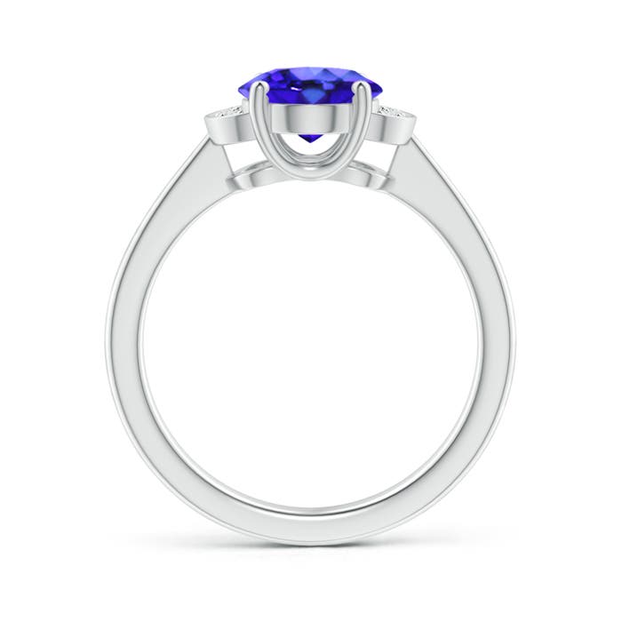 AAA - Tanzanite / 1.96 CT / 14 KT White Gold