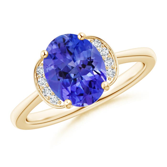 AAA - Tanzanite / 1.96 CT / 14 KT Yellow Gold