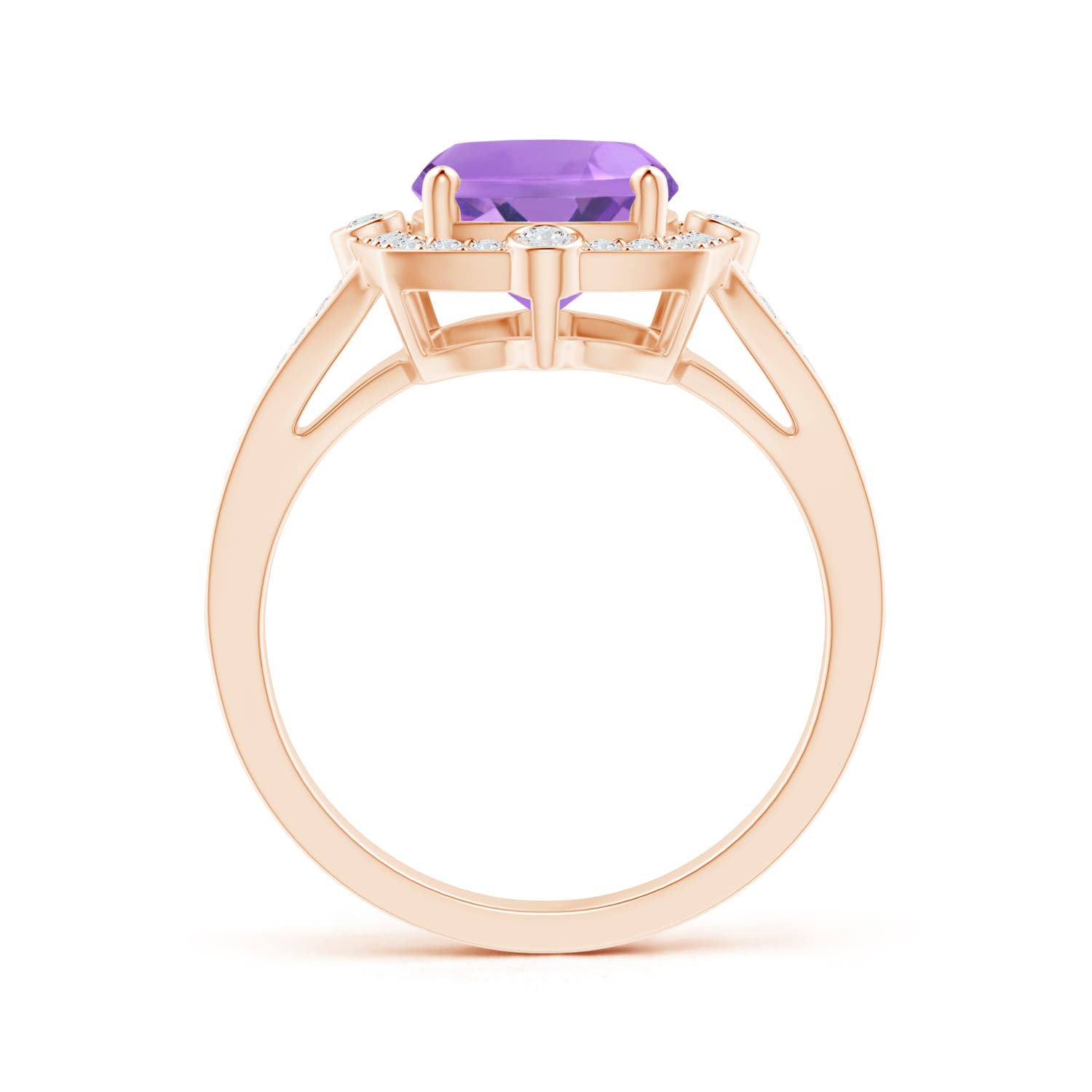 A - Amethyst / 3 CT / 14 KT Rose Gold