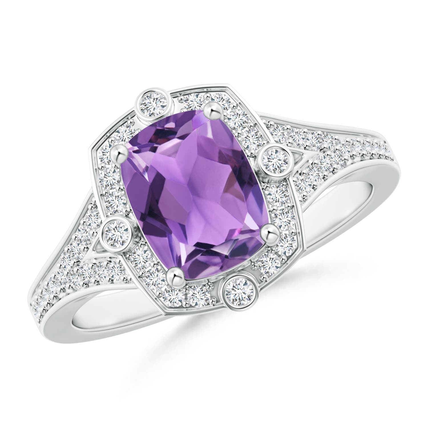 AA - Amethyst / 1.48 CT / 14 KT White Gold