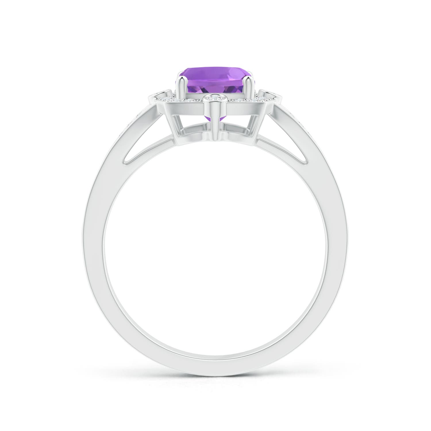 AA - Amethyst / 1.48 CT / 14 KT White Gold